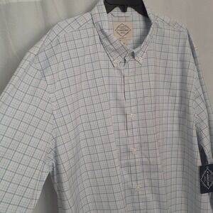 St John's Bay Checkered Men's XXL Classic Fit Long Sleeve Button Up‎ Shirt